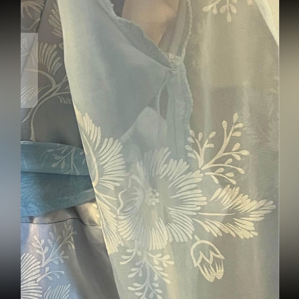 Vintage delicate light blue dress - Picture 3 of 4